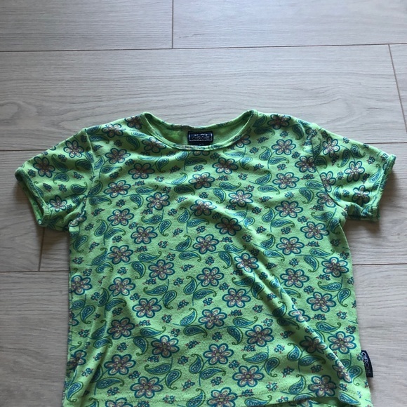 Green flowers baby tee - Picture 1 of 2
